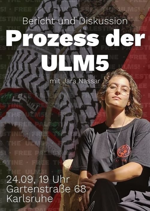 Plakat der Veranstaltung, mit eine Photo von Jara Nassar